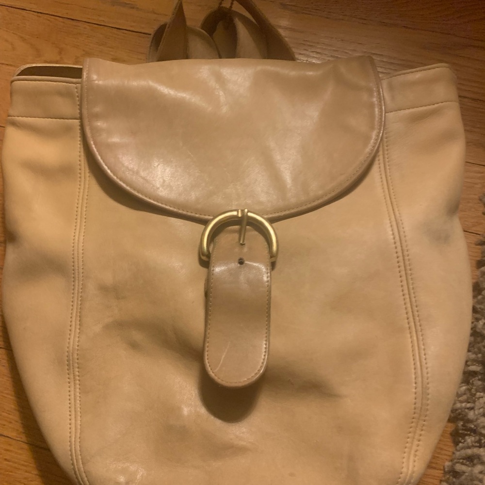 Authentic Coach leather backpack.